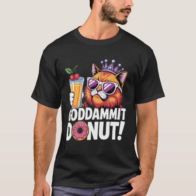 T-shirt Boisson Cocktail de Chat Sassy avec Lunettes de So (Devant)