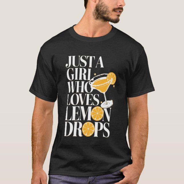 T-shirt Boisson cocktail Martini buveur Lemon Drop (Devant)