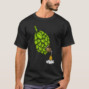 T-shirt Boisson De Bière Alcool Hops De Bière Avec Robinet