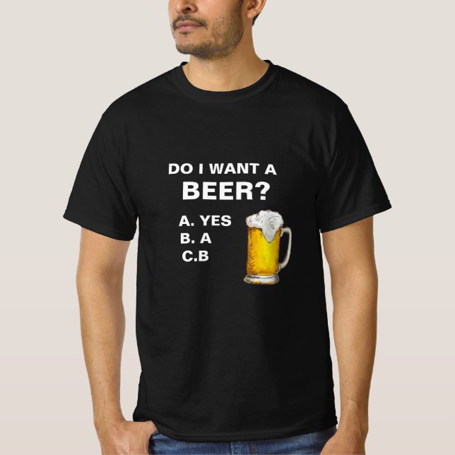 T-shirt Boisson de bière amusante (Devant)