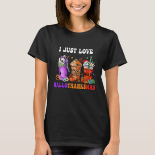 T-shirt Boisson de café de Noël Humeur actuelle Père Noël