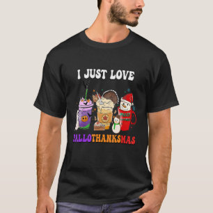 T-shirt Boisson de café de Noël Humeur actuelle Père Noël