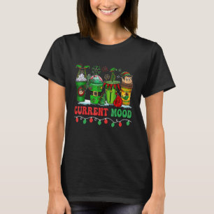 T-shirt Boisson de café de Noël Humeur actuelle Père Noël
