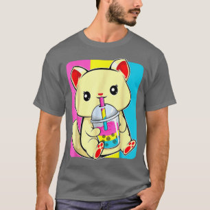 T-shirt Boisson de chat Boba LGBT Cute Kitten Panseual Pri