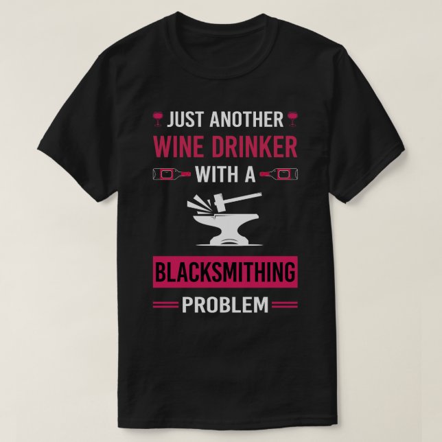 T-shirt Boisson de vin Blacksmier Blacksmith (Design devant)
