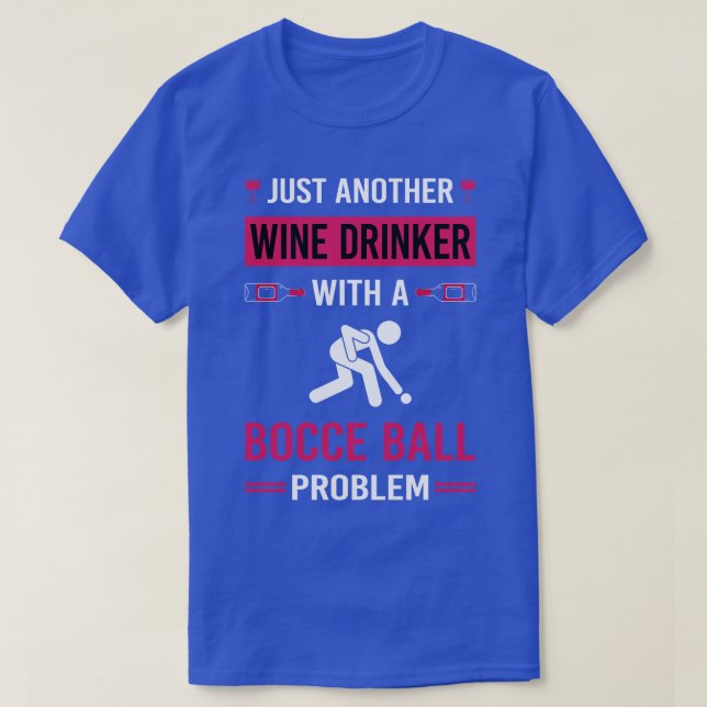 T-shirt Boisson de vin Bocce Bocci Boccie (Design devant)