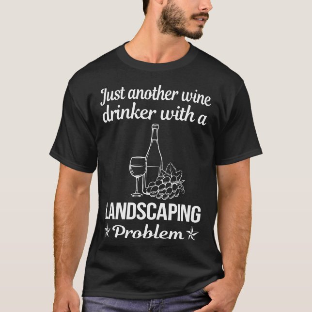 T-shirt Boisson de vin Paysage Paysage Paysage (Devant)