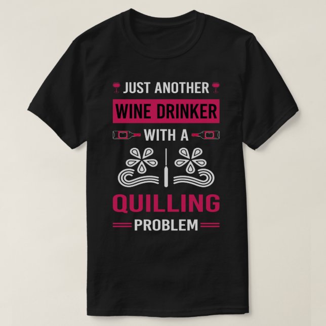 T-shirt Boisson de vin Quitter (Design devant)