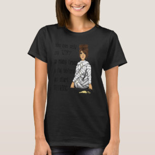 T-shirt Boisson de vin Stress Femme Messy Bun WTF Jour Dri