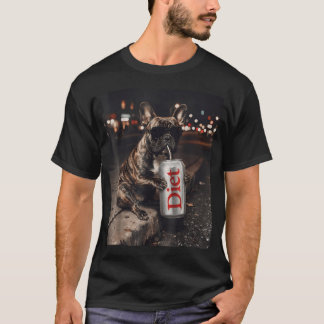 T-shirt Boisson gazeuse diététique Bouledogue français Mèm