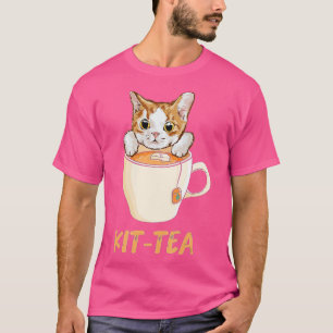 T-shirt Boisson Kit Thé Cute Kitty Teacup Kitten Chat drôl