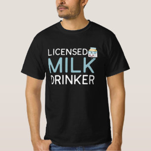 T-shirt Boisson Lait Autorisé, Petit-Déjeuner Boîte Lait C