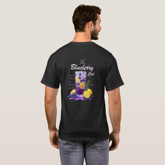 T-shirt Boisson Limonade Myrtille Graphique | Cocktail d'é (Dos entier)