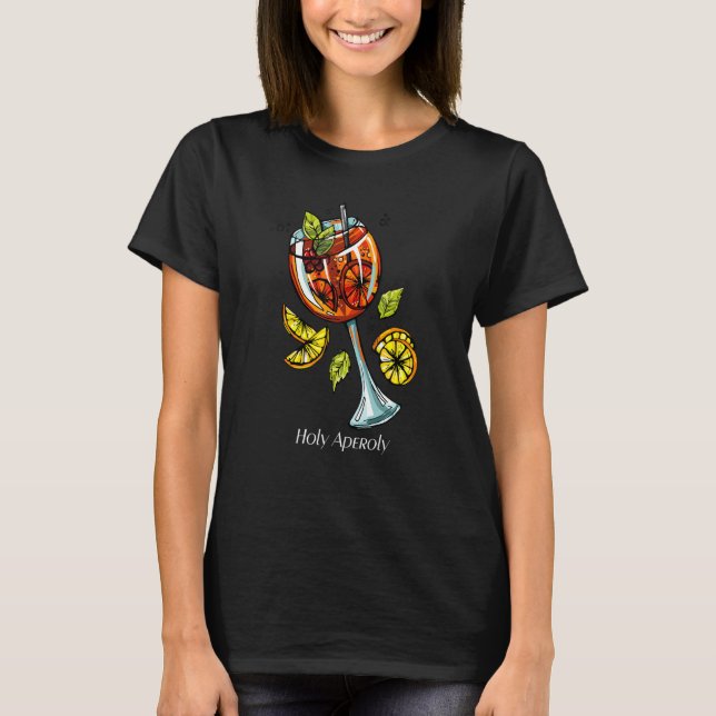 T-shirt Boisson longue Holy Aperoly Summer Cocktail Aperol (Devant)