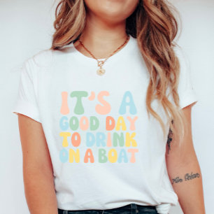 T-shirt Boisson Pastel sur un Bateau, Amoureux de Bateau É