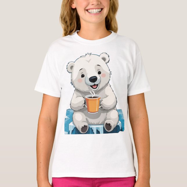 T-shirt Boisson réfrigérée Pause d'ours polaire Cool (Devant)