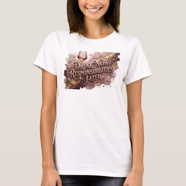 T-shirt Boisson rouge FRAÎCHE MAINTENANT RESPONSABILITÉS P (Devant)