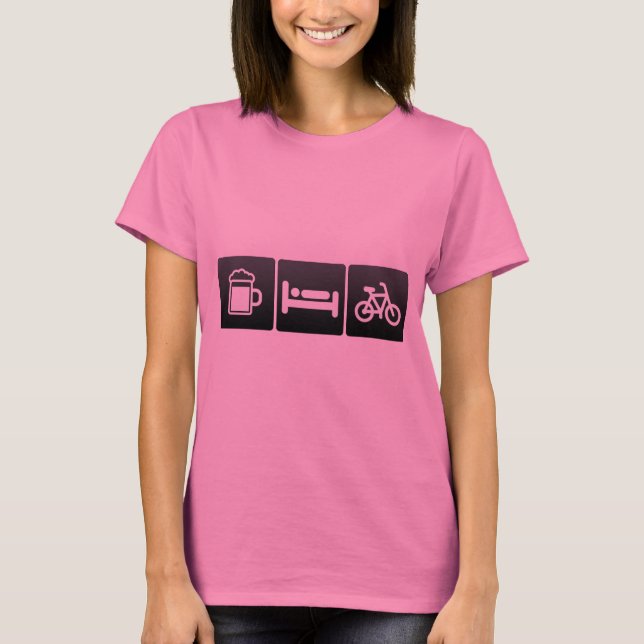 T-shirt Boisson, sommeil et classes de rotation (Devant)