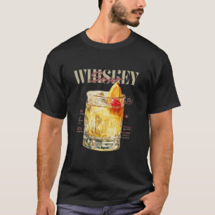 T-shirt Boisson Vintage Whiskey Sour O'Clock Tropical Cock