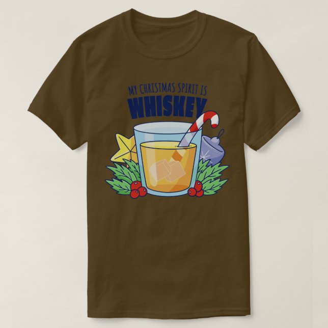 T-shirt Boisson Whisky de Noël (Design devant)