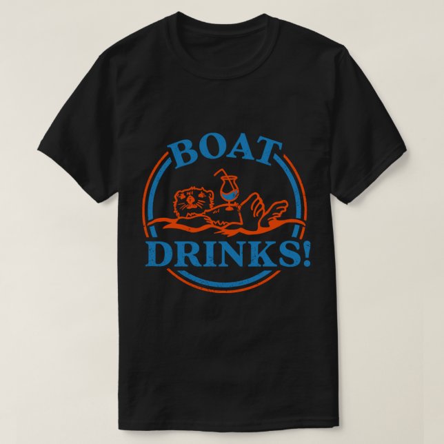 T-shirt Boissons de bateau !_quot_ mignon _amp_ Drôle Otte (Design devant)
