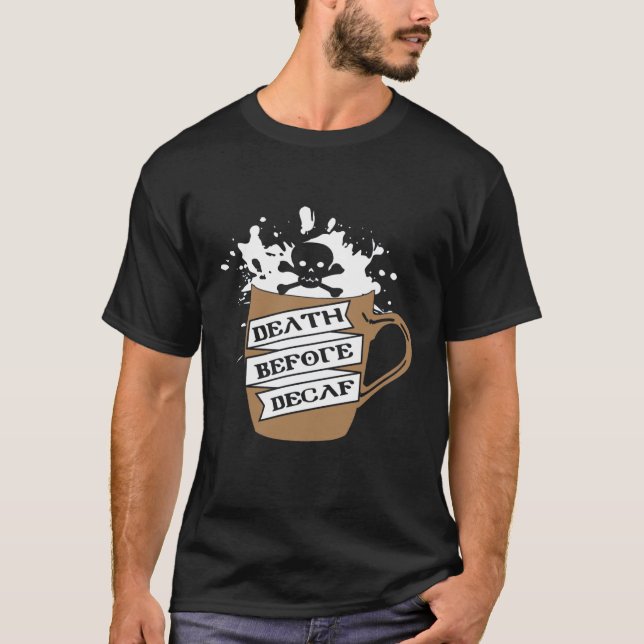 T-shirt Boissons de café Décaf (Devant)