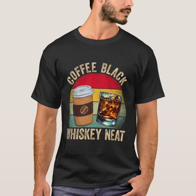 T-shirt Boissons De Café Et De Whiskey (Devant)