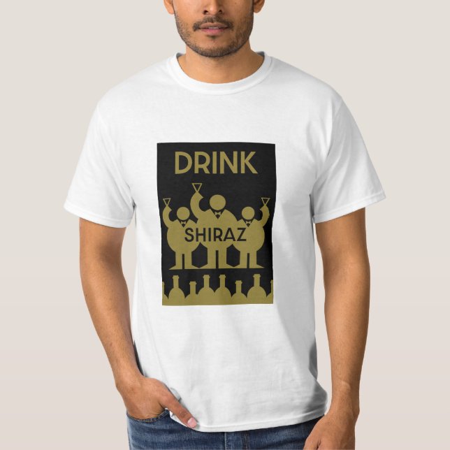 T-shirt Boissons de vins de Shiraz (Devant)