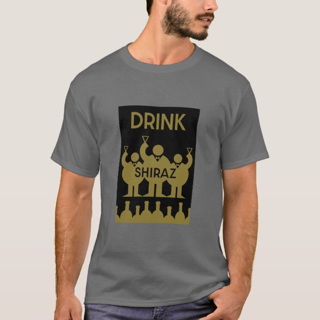 T-shirt Boissons de vins de Shiraz (Devant)