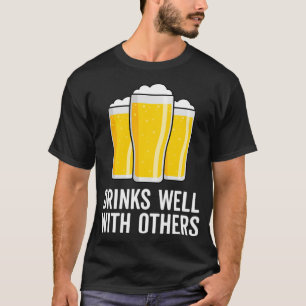 T-shirt Boissons Drôle Dire Bière Graphique Boissons Bien 