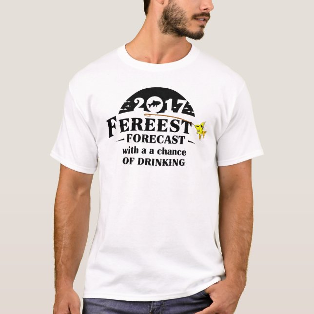 T-shirt Boissons et ambiance pêche (Devant)