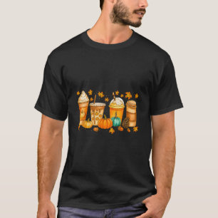 T-shirt Boissons Latte au Café d'Automne au Citrouille Épi