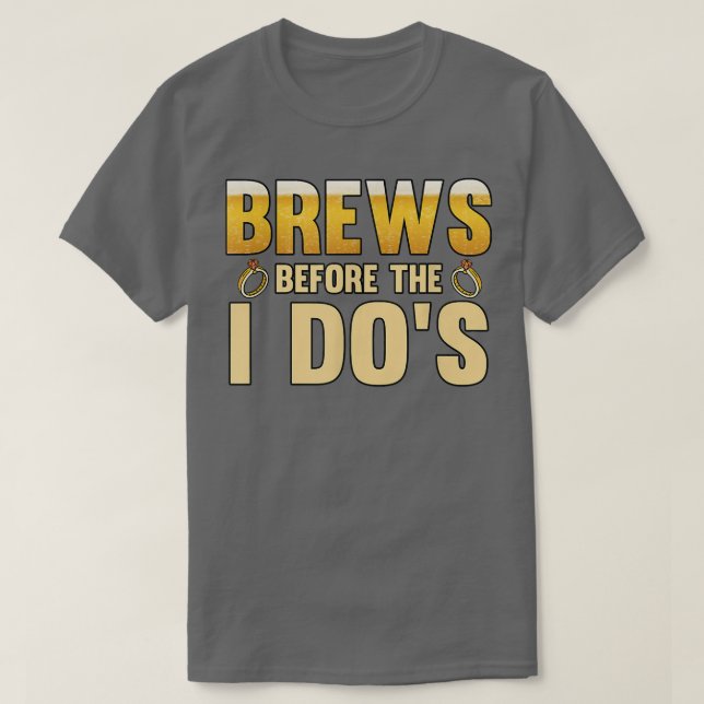 T-shirt Boissons masculines avant le marié du i dos (Design devant)