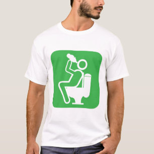 T-shirt boit boire alcool toilette chiotte wc drink men lo
