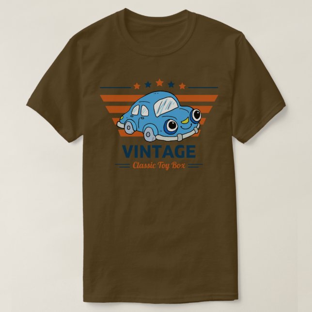 T-shirt Boîte à jouets vintage classique (Design devant)
