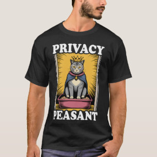 T-shirt Boîte à litière pour chat mignonne paysanne privée