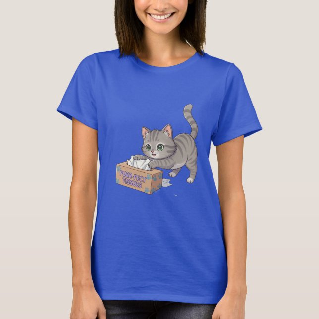 T-shirt Boîte à mouchoirs parfaite pour chat (Devant)