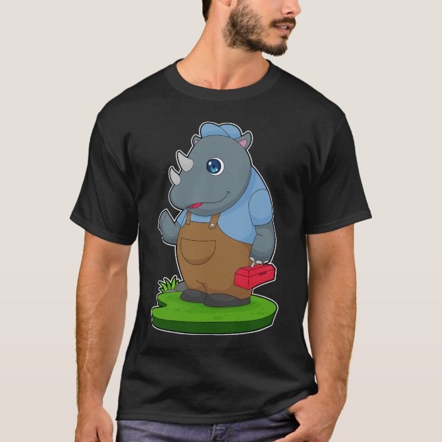 T-shirt Boîte à outils pour l'artisan Rhino (Devant)