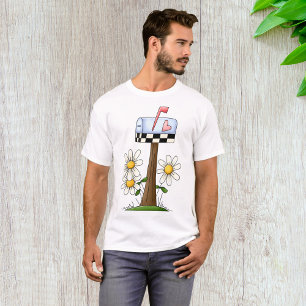 T-shirt Boîte aux lettres avec marguerites et drapeau du c