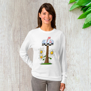 T-shirt Boîte aux lettres avec marguerites et drapeau du c