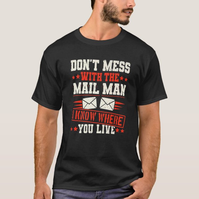 T-shirt Boîte aux lettres du bureau de poste du service de (Devant)