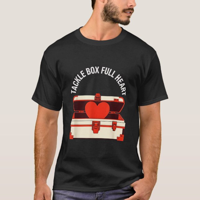 T-shirt Boîte d'articles de pêche Cœur plein  (Devant)