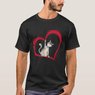 T-shirt Boîte de chat d'amour là-dedans blagues Saint Vale