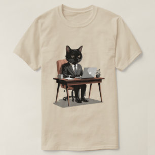 T-shirt BOÎTE de chat noir