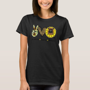 T-shirt Boîte de chien de boxeur de fleur de soleil d'amou