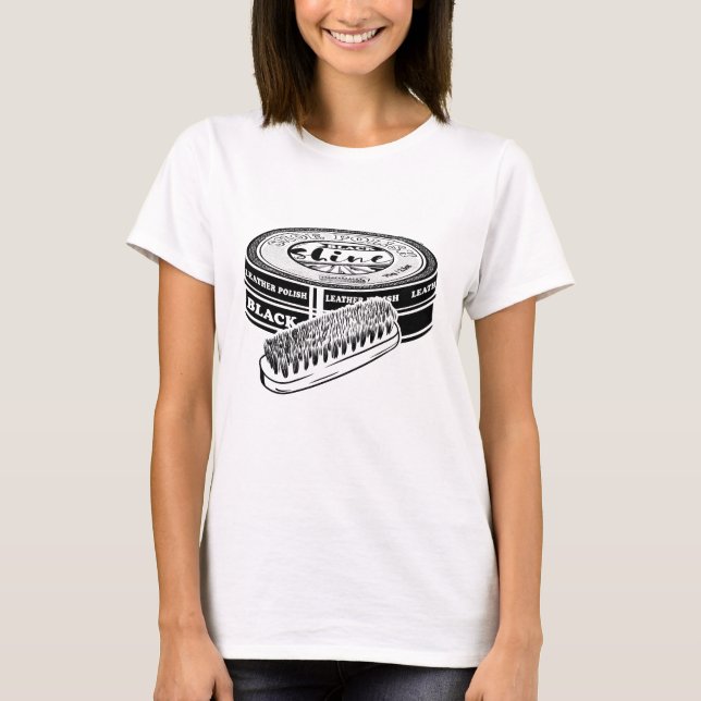 T-shirt Boite de cirage à chaussures noires (Devant)