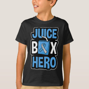 T-shirt Boîte de Jus Héros Diabète Bleu Ruban Diabétique K