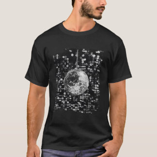 T-shirt Boîte de nuit à boule disco noir et blanc