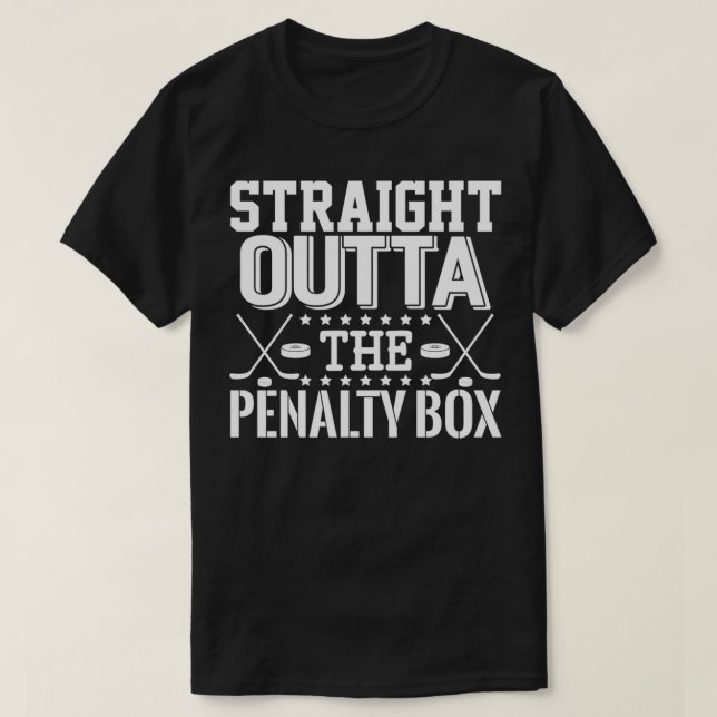 T-shirt Boîte de pénalité de hockey (Design devant)