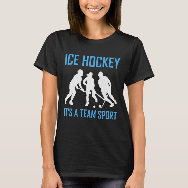 T-shirt Boîte de pénalité Joueur de hockey sportif d'hiver (Devant)